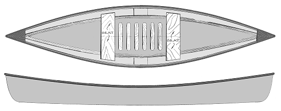 Pirogue line drawing