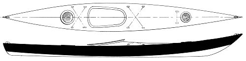 Sea Kayak line drawing