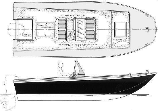 RIVER RAT - Center Console Option Line Drawing 