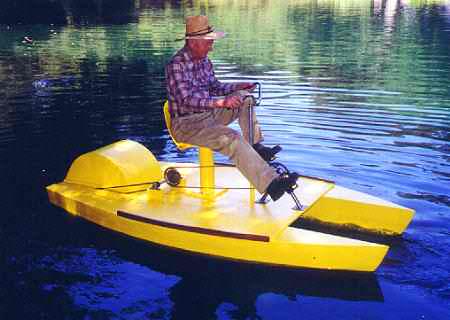 Pedal-It peddal powered boat