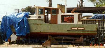 Jolly Roger , view of unpainted hull