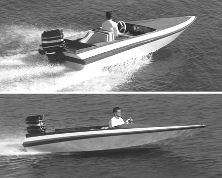 Stiletto plywood ski boat test ride